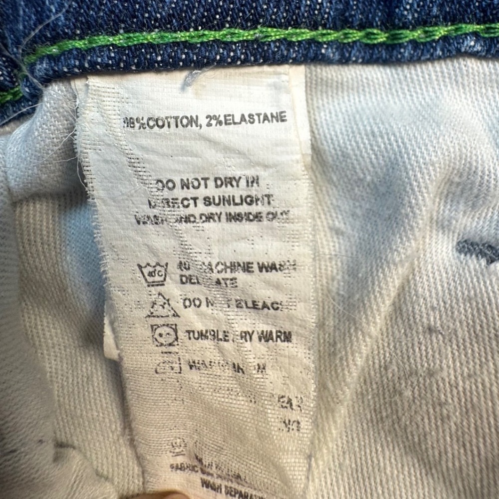 United Colors of Benetton Mens Skinny Blue Acid Wash Stretch Jeans 34 - Picture 7 of 10